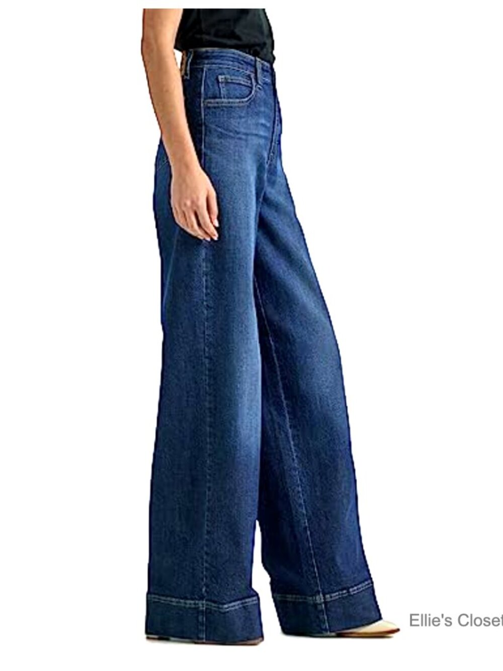 High Rise Trouser Jeans with Stretch Denim - Picture 2 of 5